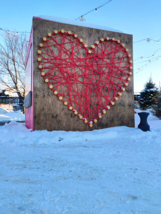 Parure de la Saint-Valentin du parc des Éclusiers.