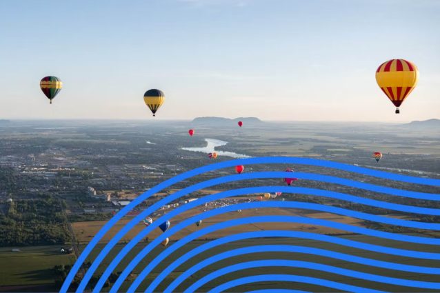 Des montgolfières